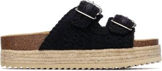 Xti Womens Refresh Textile Sandals In Black