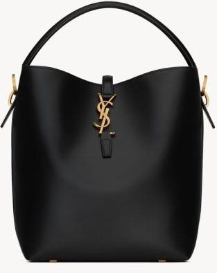 Saint Laurent Black Leather Le 37 Bucket Bag
