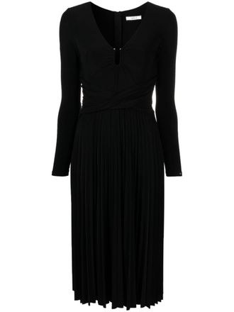 Nissa pleated midi dress - Black