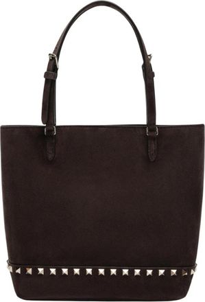 Valentino Garavani Kleine Rockstud Su&egrave;de Tote Bag - Dames - Shoppers - Bruin - ONE Size - Su&egrave;de - Tassen