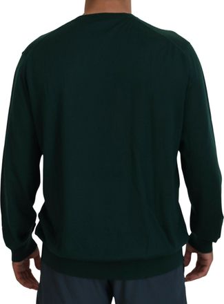 Dolce & Gabbana Mens Cashmere V-Neck Sweater Green