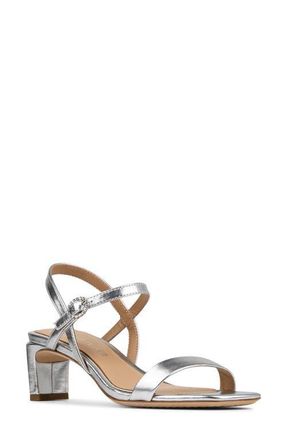 Donald J Pliner Block Heel Sandal in Silver at Nordstrom, Size 8