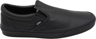 Vans Elastische Leren Instapper Rubberen Zool Schoen - Heren - Sneakers - Zwart - 36 1/2 EU - Schoenen