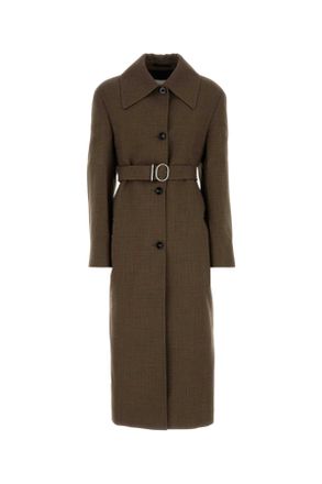 Jil Sander Embroidered Wool Blend Coat