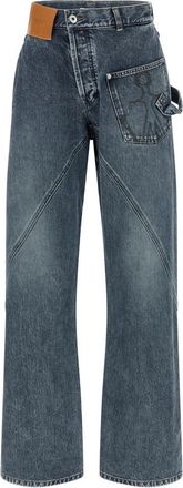J.W.Anderson Twisted Workwear Jeans - Dames - Regular Fit Jeans - Blauw - W24 - Katoen - Jeans
