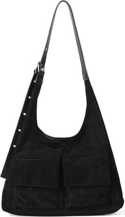 Generic Large Capacity Handbags Female Crossbody Bags Shoulder Bag Women Fashion Suede Vintage Tote(Black B)