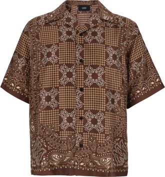 Amiri Brown Relaxed Paisley Shirt