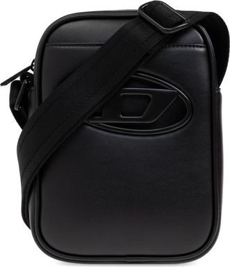 Diesel Holi-D Crossbody - unisex - Schoudertassen - Zwart - ONE Size - Leer - Tassen