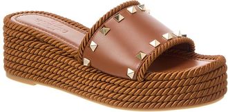 Valentino Rockstud 60 Leather Platform Sandal