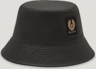 Belstaff Bucket Hat Unisexs Waxed Cotton Black Size M/L