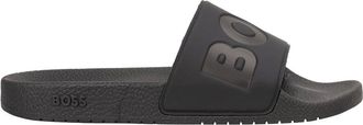 BOSS ARYEH POOL SLIDERS Size: 9, colour: BLACK