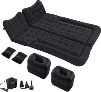 OEM Cama Inflable De 180 X 135 Cm Para Asiento Trasero Y Maletero, Colch&oacute;n Inflable Para 2 Personas Con Bomba De Aire El&eacute;ctrica