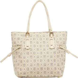 Carlo Colucci Shopper met logoprint - Dames - Shoppers - Beige - ONE Size - Tassen