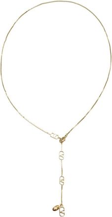 Valentino Garavani Minimalistische Ketting met Sprankelende Bedels - Heren - Kettingen - Geel - ONE Size - Accessoires