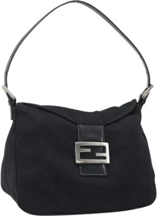 Fendi Pre-owned Vintage Hand Bag - Dames - Vintage Schoudertas - Zwart - ONE Size - Katoen - Vintage