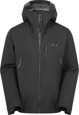 RAB Downpour Mountain Jacket Regenjacke für Herren | grau/schwarz