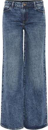 Pieces Womens Pcselma Lw Wide Jeans Mb402 Noos Bc, Medium Blue (Medium Blue Denim), 28W x 30L