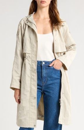 Avec Les Filles Hooded Utility Coat in Cement at Nordstrom Rack, Size X-Large