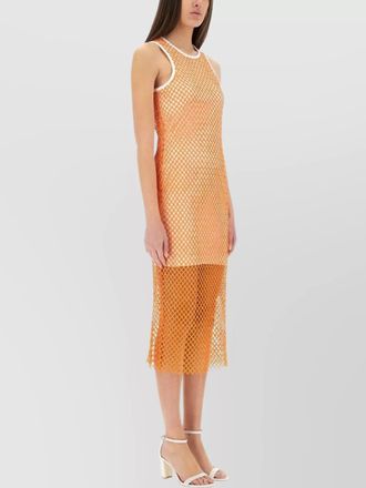 Moschino sequined mesh knee-length dress