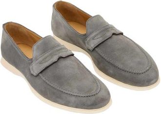 John Varvatos Thompson Loafer in Oiled Blue at Nordstrom, Size 11.5