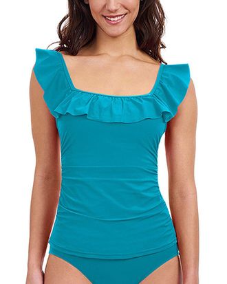 Gottex Profile By Gottex Tutti Frutti Square Neck Ruffle Tankini