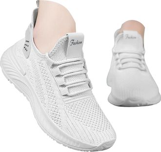 Generic Womens Slip on Walking Shoes Comfort Lightweight Breathable Sock Shoes Womens Lace Up Non-Slip Mesh Casual Sneaker Fashion Workout Athletic Hiking Ten
