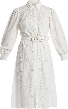 Hemant & Nandita Abito midi Adya con cintura - Bianco