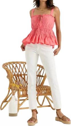Calypso St. Barth Lola Coral Top