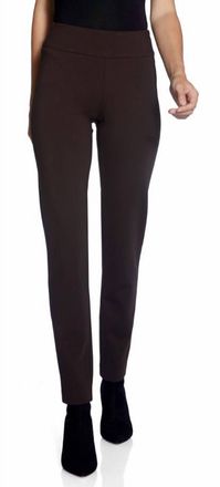 UP Ponte Full Length Slim Pants In Espresso
