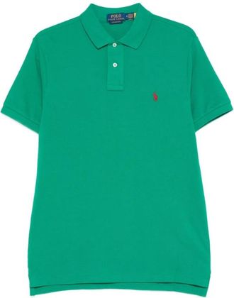 Polo Ralph Lauren Polo Shirt met logo-borduursel - Heren - Polos - Groen - XL - Katoen - Tops