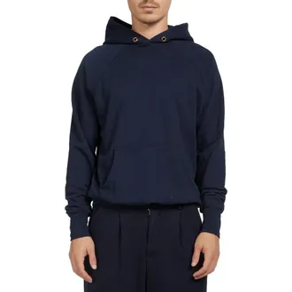 Les Tien French Terry Classic Raglan Hoodie in Navy at Nordstrom, Size Xx-Large