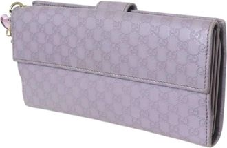 Gucci Purple Gray Long Wallet (Bi-Fold) (Pre-Owned)