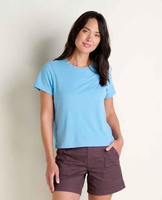 Toad & Co Womens Re-Form Crew Embroidered in Dusk Blue Embroidery at Nordstrom, Size X-Large