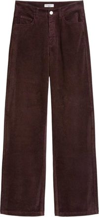 Marc O'Polo Tomma Wijde Broek - Dames - Wijde Broeken - Bruin - W32 L32 - Katoen - Broeken