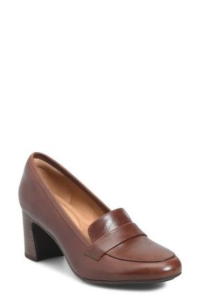 S&ouml;fft Amsterdam Loafer Pump in Cognac at Nordstrom, Size 6.5