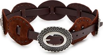 Anderson's Embellished Suede Concho Belt - Brown - 90 (UK14/ L)
