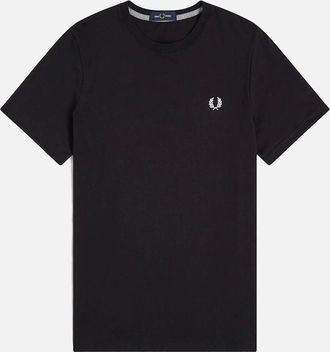 Fred Perry Mens Fred Perry Crew Neck T-Shirt Black - Size: 38
