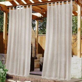 OEM Cortinas Exteriores De Lino Natural, Desmontables, Autoadhesivas E Impermeables (5284)