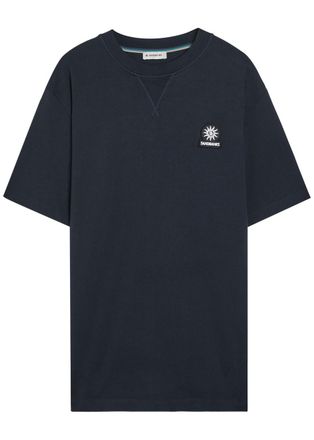 Sandbanks Sandbanks Badge Appliqu&eacute;d Cotton T-shirt - Navy - Xxl