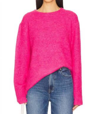 Pistola Denim Ivy Crewneck Sweater In Hot Pink