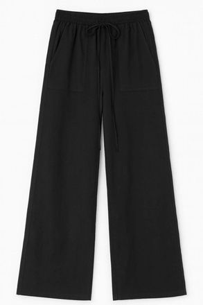 Mixray Midden taille rechte pijpen katoenen broek met striksluiting