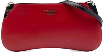 Prada Pre-owned The Sidonie - Dames - Vintage Schoudertas - Rood - ONE Size - Leer - Vintage
