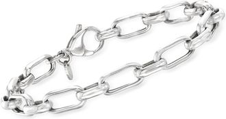 Ross-Simons Italian Sterling Silver Paper Clip Link Bracelet