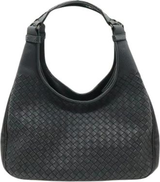 Bottega Veneta Pre-owned Shoulder Bags, female, Black, Size: ONE SIZE Pre-owned Intrecciato Coated Canvas Python 2way Bag