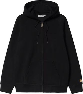 Carhartt Work in Progress Hooded Chais Jacket - Heren - Vesten met rits - Zwart - M - Hoodies & sweatvesten