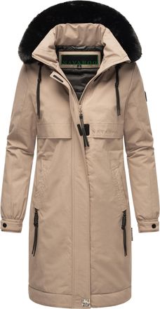 Navahoo Kaltwetterretter dames winterparka met imitatiebontkraag