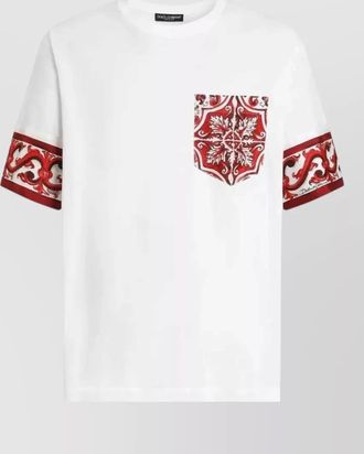 Dolce & Gabbana silk blend majolica print regular fit t shirt
