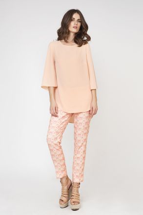 Móveis Conquista Broek met taps toelopende print van Conquista Fashion