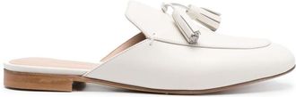 Scarosso tassel-detailed leather mules - women - Calf Leather/Calf Leather/Calf Leather/Rubber - 38.5 - White