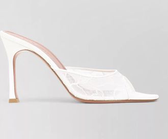 Amina Muaddi alexa lace open toe stiletto sandal